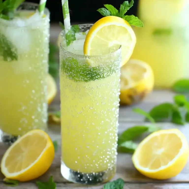 Healthy Sparkling Mojito Lemonade
