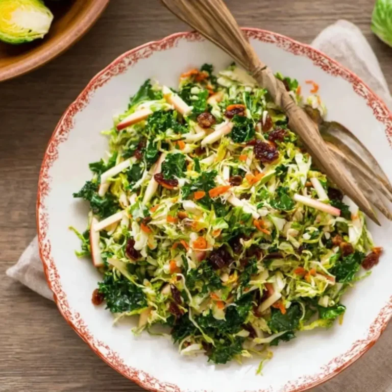 Brussels Sprout, Kale, and Apple Salad