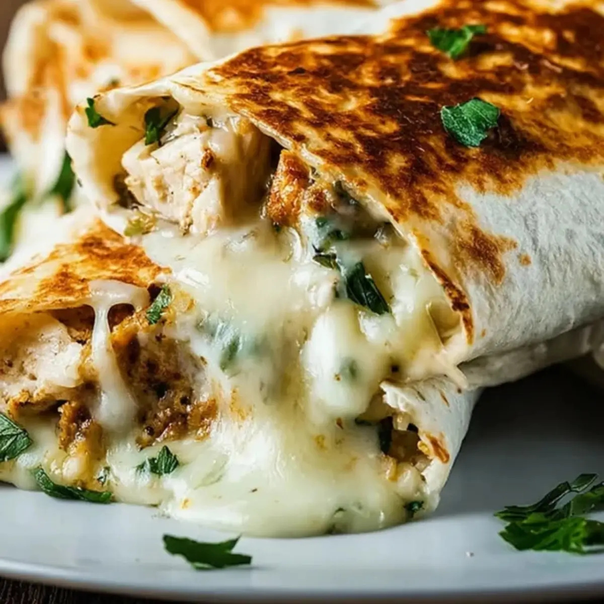 Cheesy Garlic Chicken Wraps for the Ultimate Comfort Food