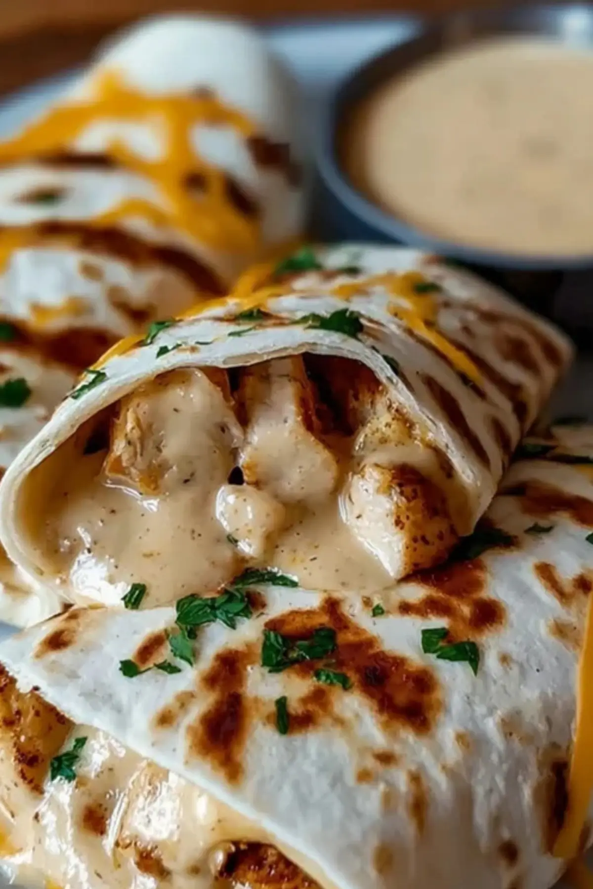 Cheesy Garlic Chicken Wraps for the Ultimate Comfort Food