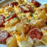 Cheesy Ranch Potatoes and Smoked Sausage