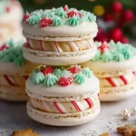 Christmas Tree Cake Macarons