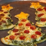 Christmas Tree Pesto Pizzas