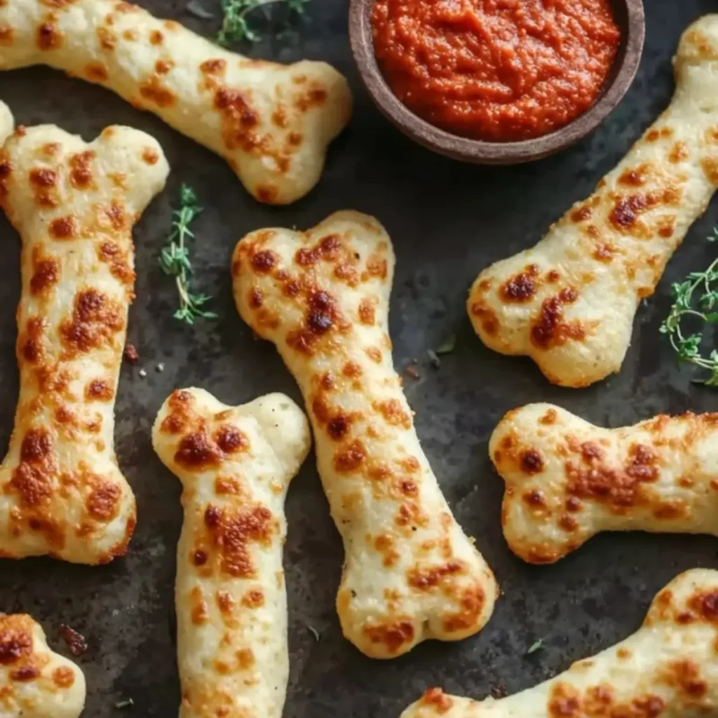 Halloween breadstick bones