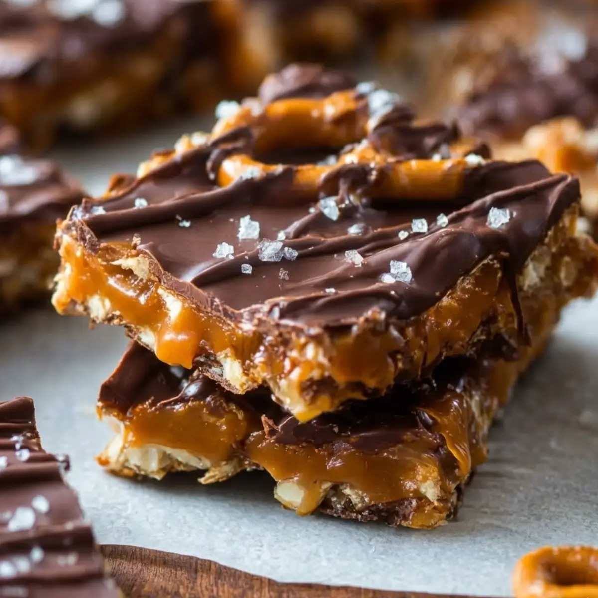 Salted Chocolate Caramel Pretzel Bars