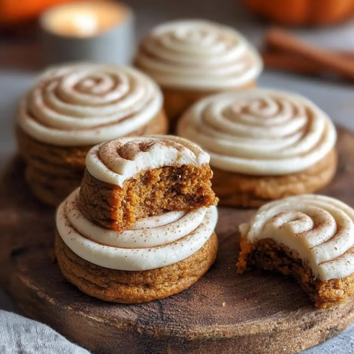 Soft Pumpkin Cookies, Cream Cheese Frosting