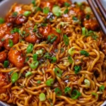 Sticky Garlic Chicken Noodles