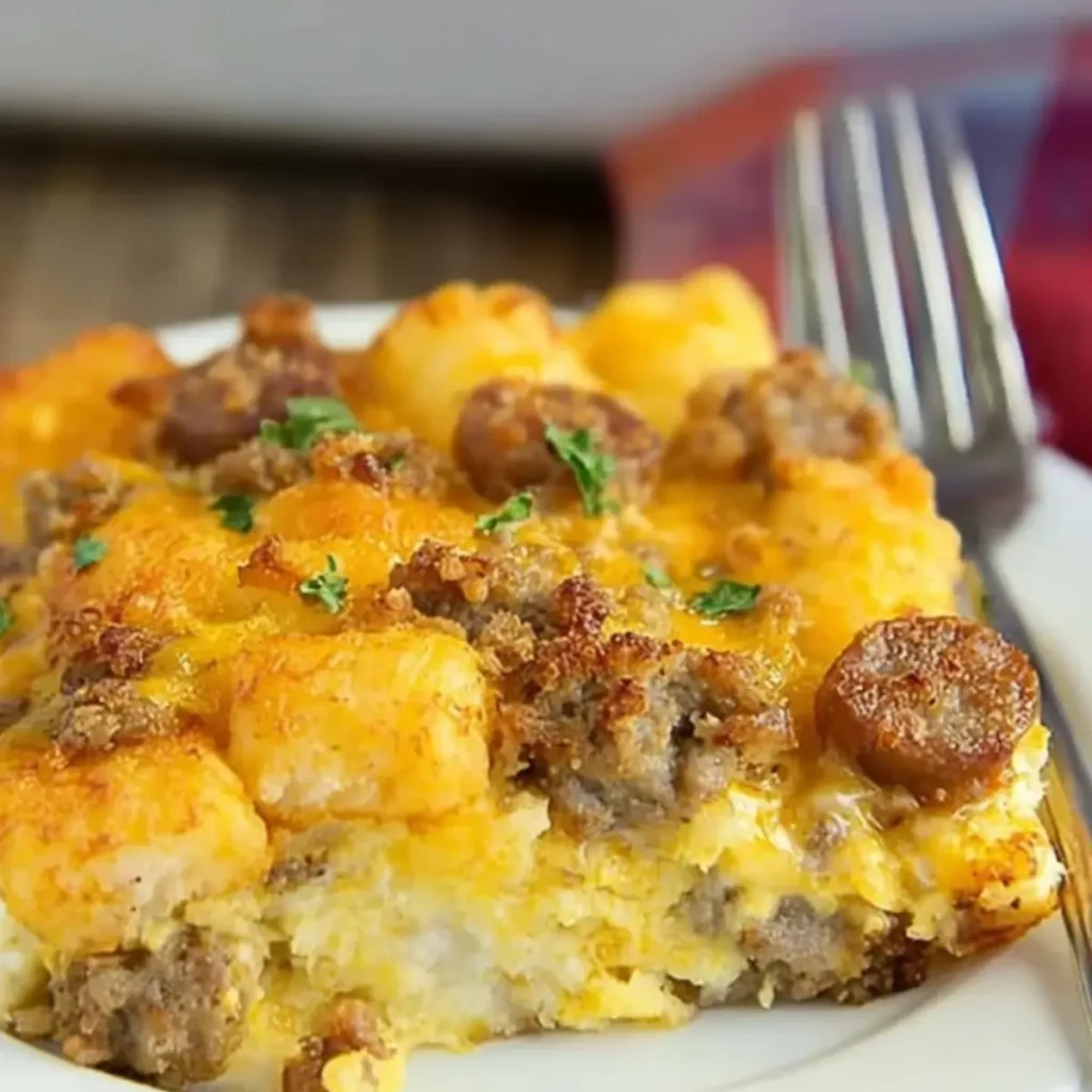 Tater Tot Sausage Breakfast Casserole - Plain Chicken