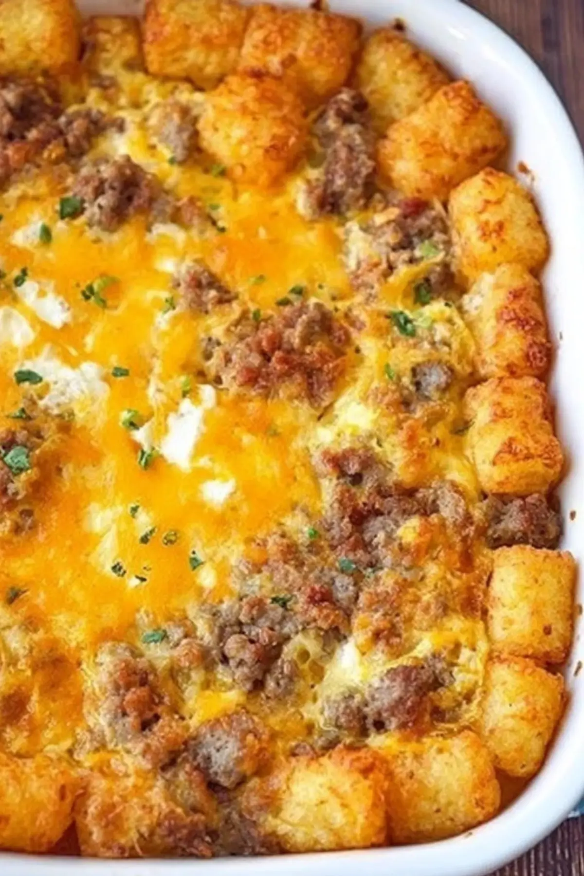 Tater Tot Sausage Breakfast Casserole - Plain Chicken