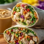 Thai Peanut Chicken Wraps