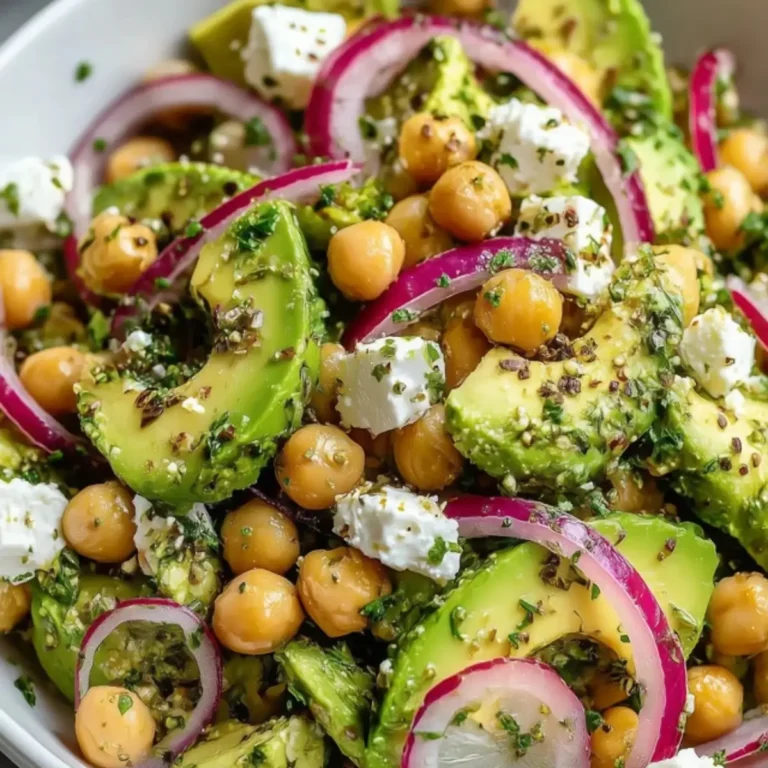 Chickpea Feta Avocado Salad, Healthy Salad Recipe