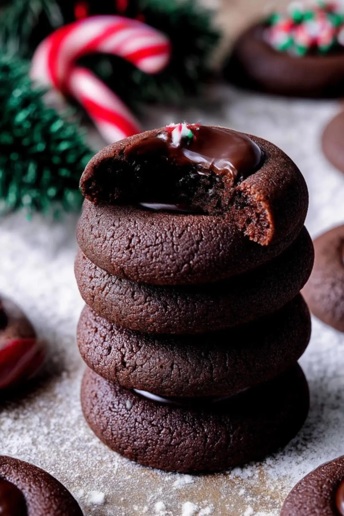Chocolate Thumbprint Cookies