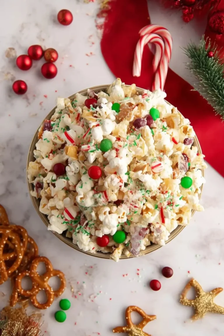 Christmas Popcorn, Christmas Crunch, Holiday Snack
