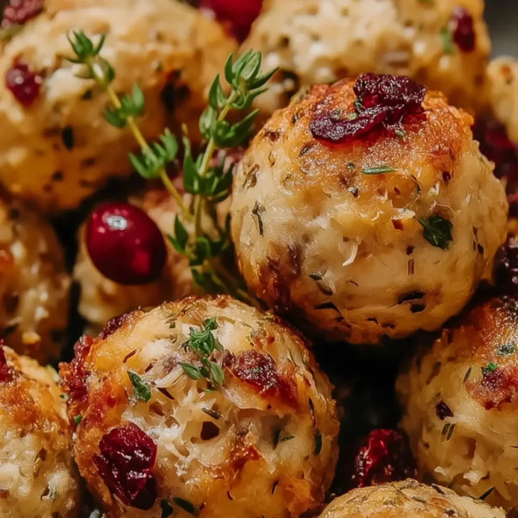 Cranberry Turkey Stuffing Balls