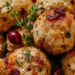 Cranberry Turkey Stuffing Balls