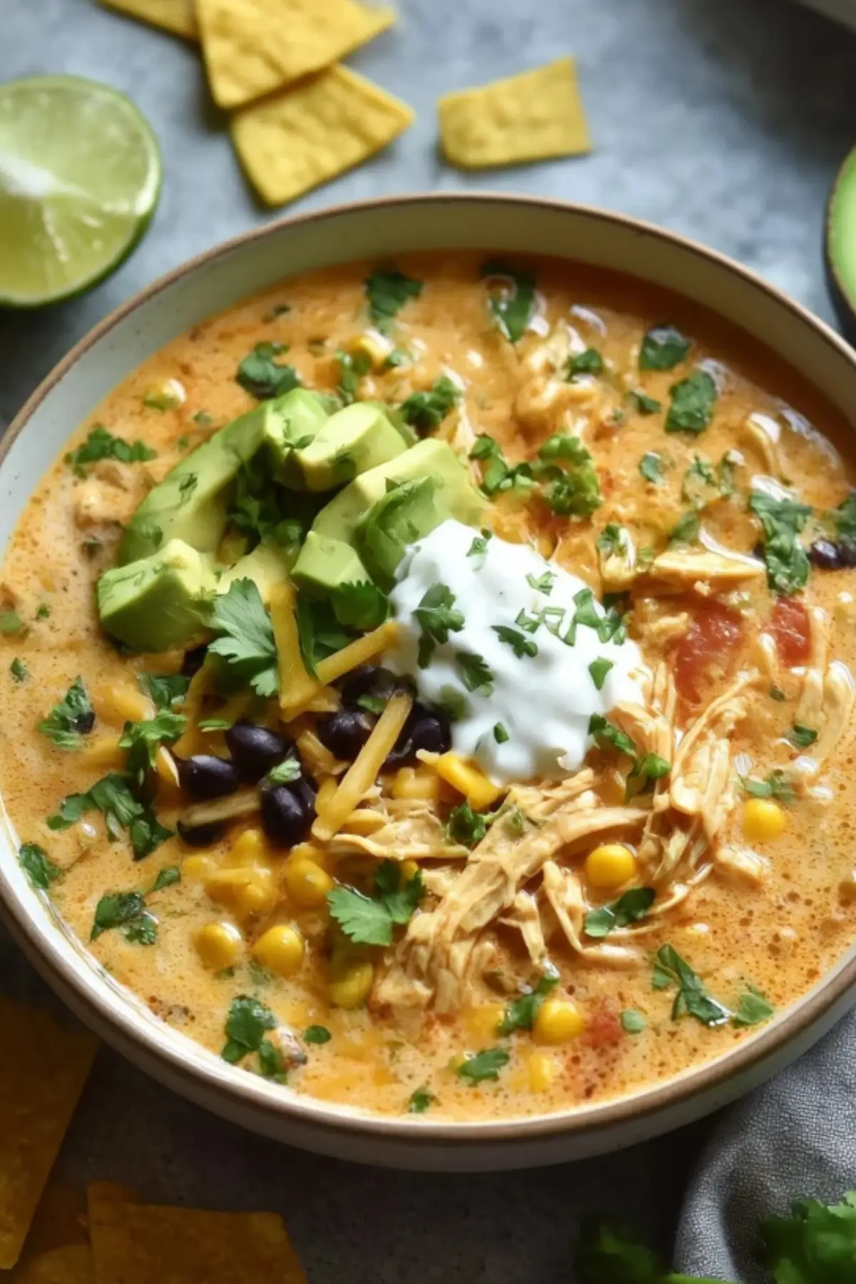 Creamy Chicken Enchilada Soup