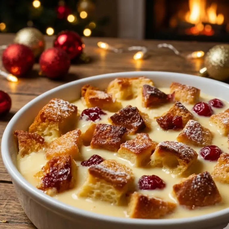 Eggnog Bread Pudding Recipe with Sauce for a Cozy Holiday Treat
