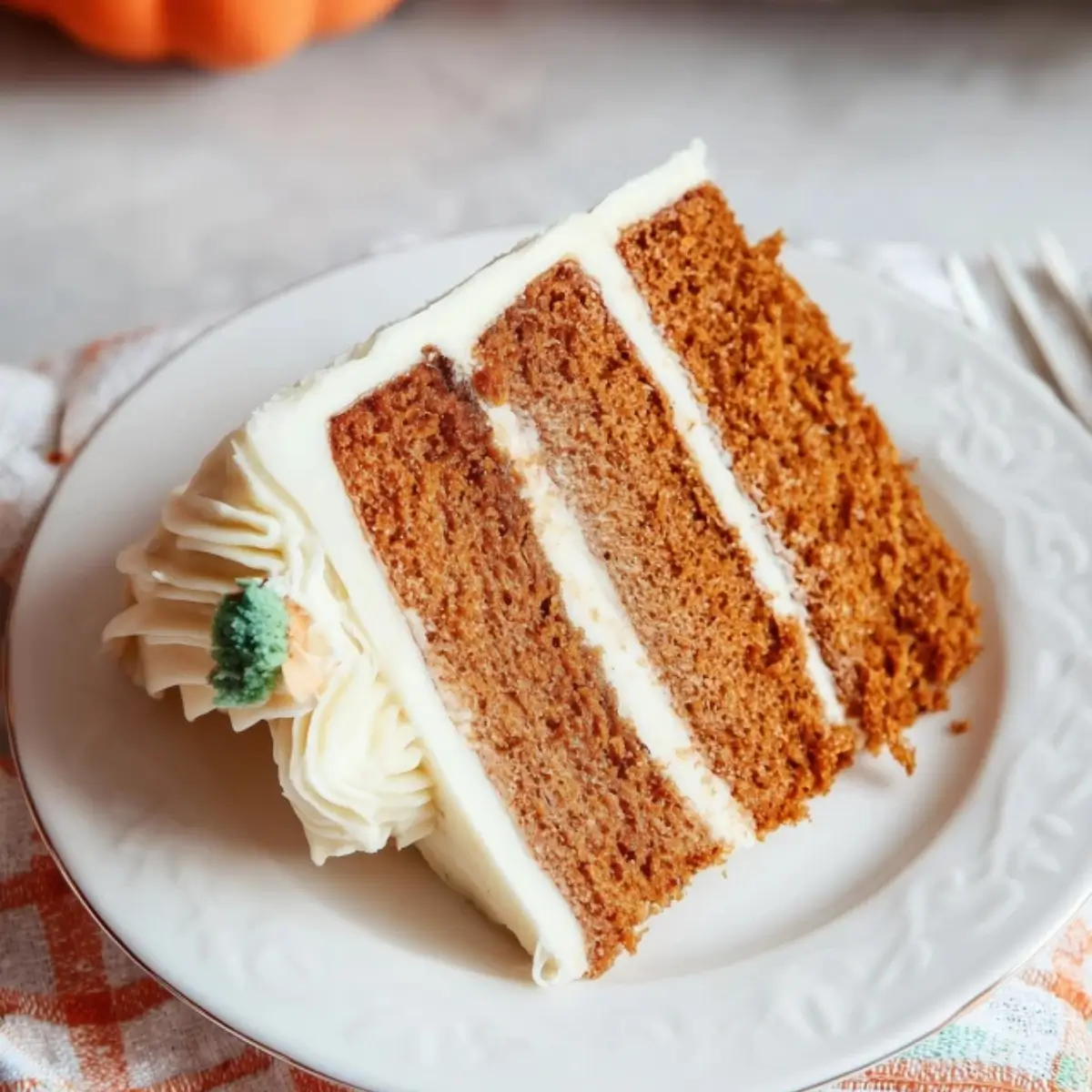 Pumpkin Layer Cake, Fall Dessert, Cream Cheese Buttercream