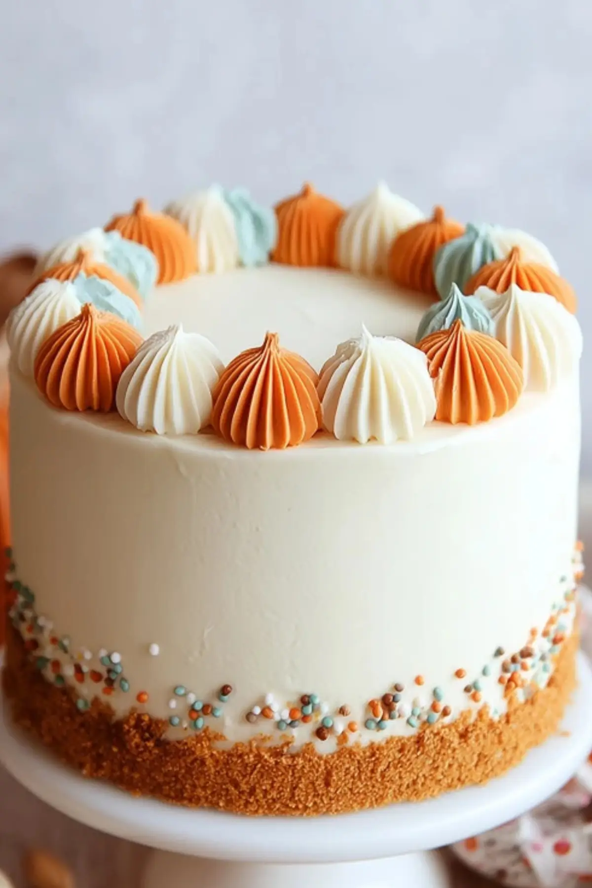 Pumpkin Layer Cake, Fall Dessert, Cream Cheese Buttercream