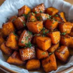 Roasted Sweet Potatoes with Honey and Cinnamon