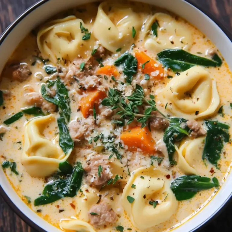 creamy sausage tortellini soup