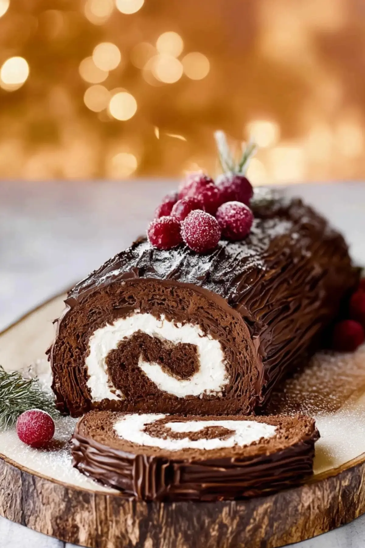 Yule Log Cake (Bûche de Noël)