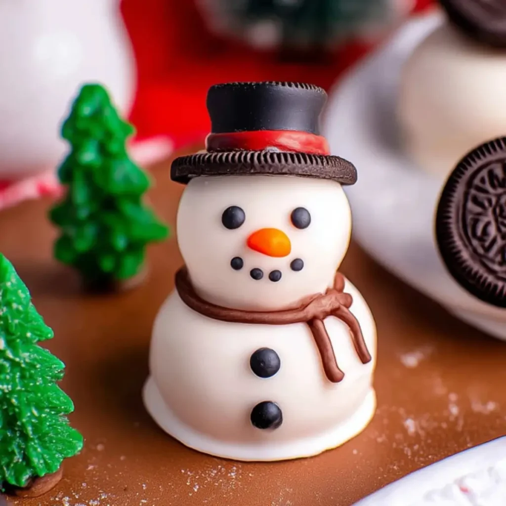 snowman oreo balls