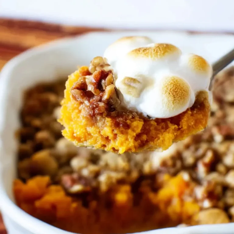 sweet potato casserole with pecan topping