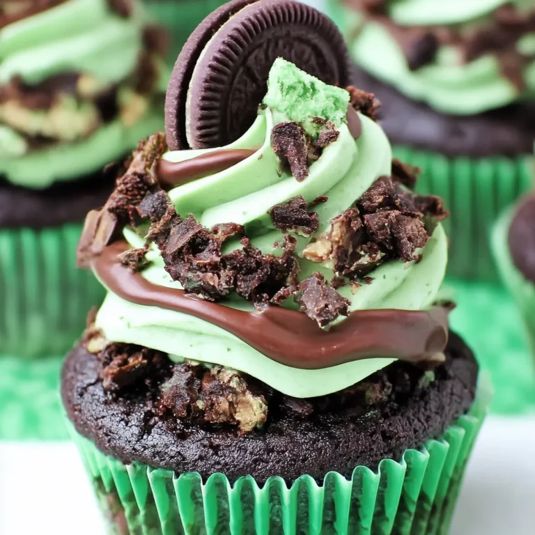 Andes Mint Chocolate Cupcakes