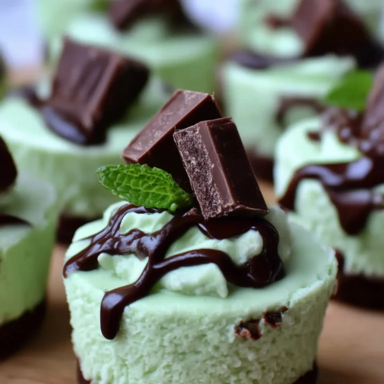 Andes Mint Mini Cheesecakes