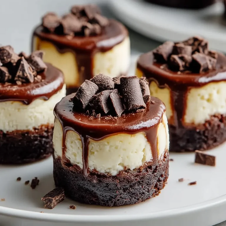 Brownie Bottom Mini Cheesecakes