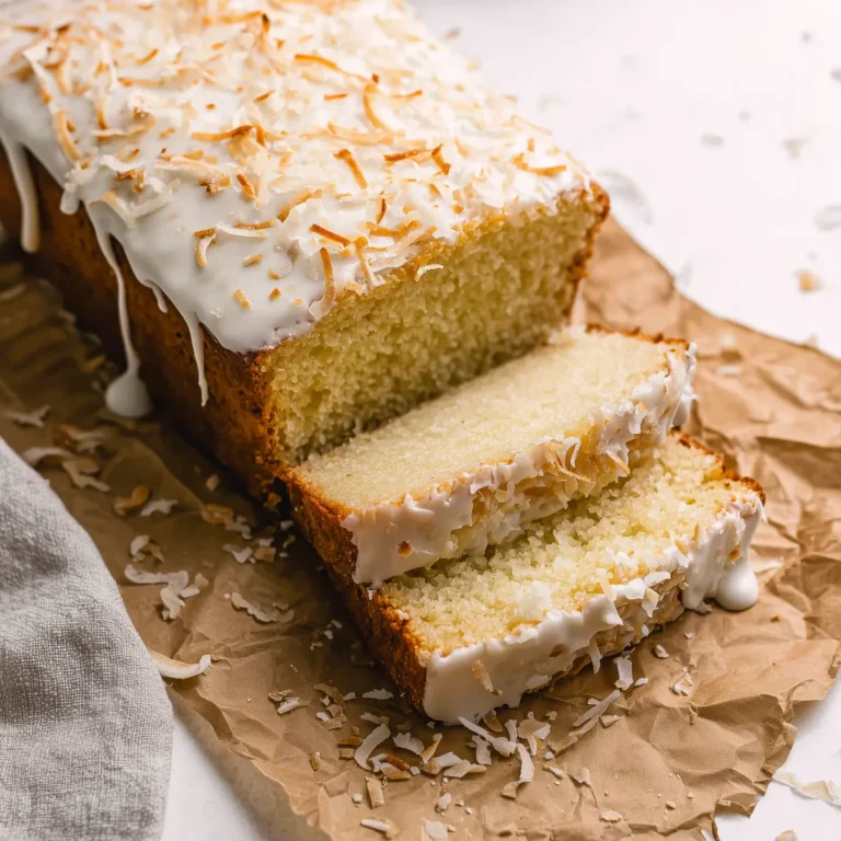 Coconut Bread with Cream Cheese Glaze