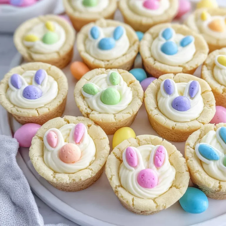 Easter Bunny Sugar Cookie Cups