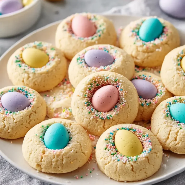 Easter Egg Thumbprint Cookies