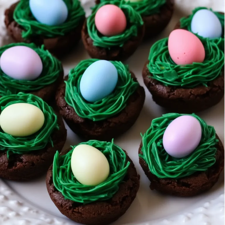 Easter Nest Brownie Bites