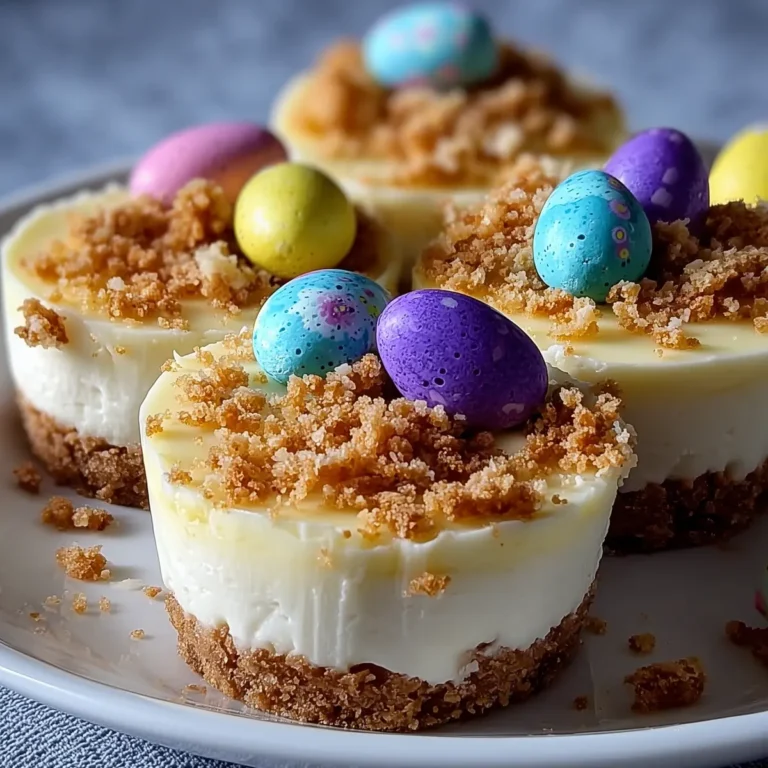 Easter No-Bake Mini Cheesecakes