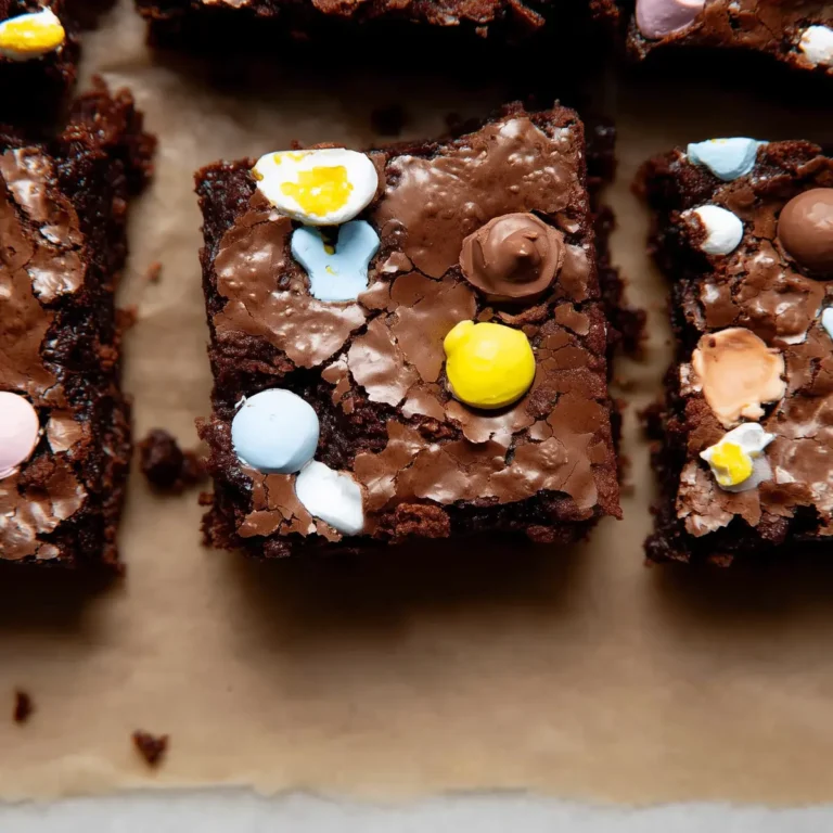 Fudgy Cadbury Egg Brownies