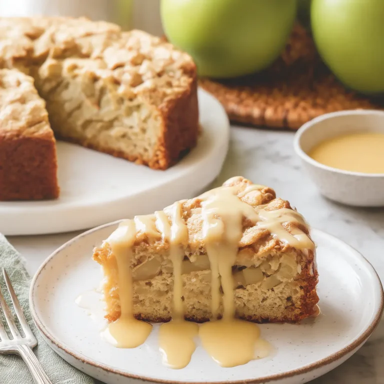 Irish Apple Cake with Custard Sauce