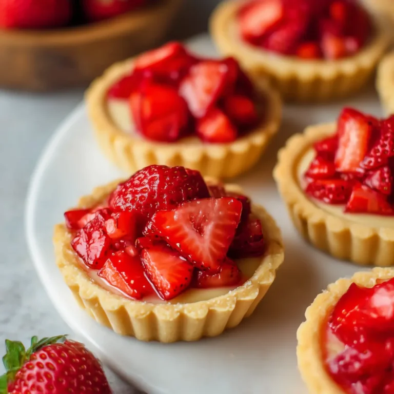 Mini Strawberry Custard Tartlets