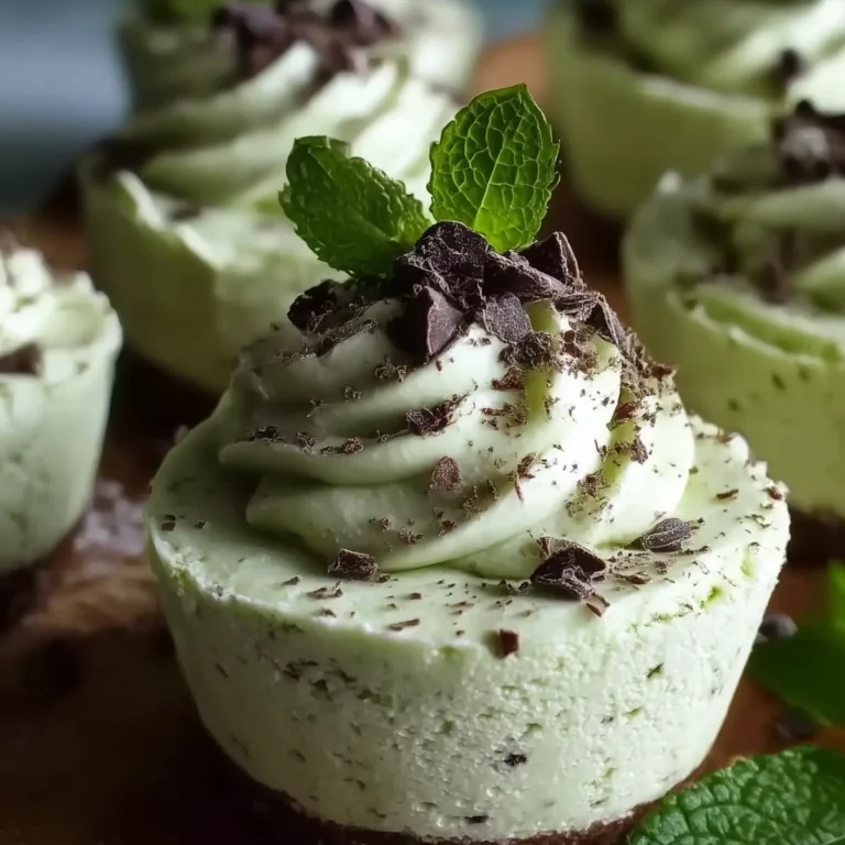 Mint Chip Mousse Cups