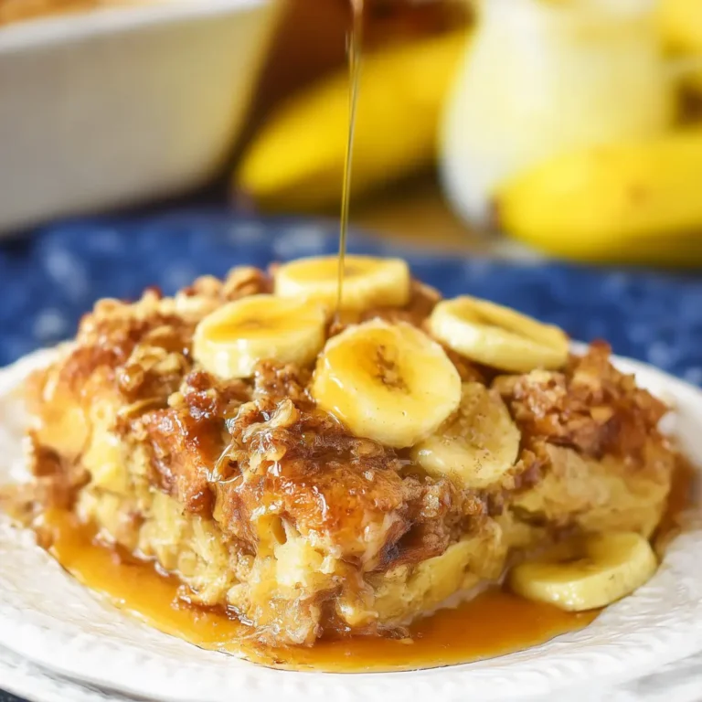 Overnight Banana French Toast Casserole