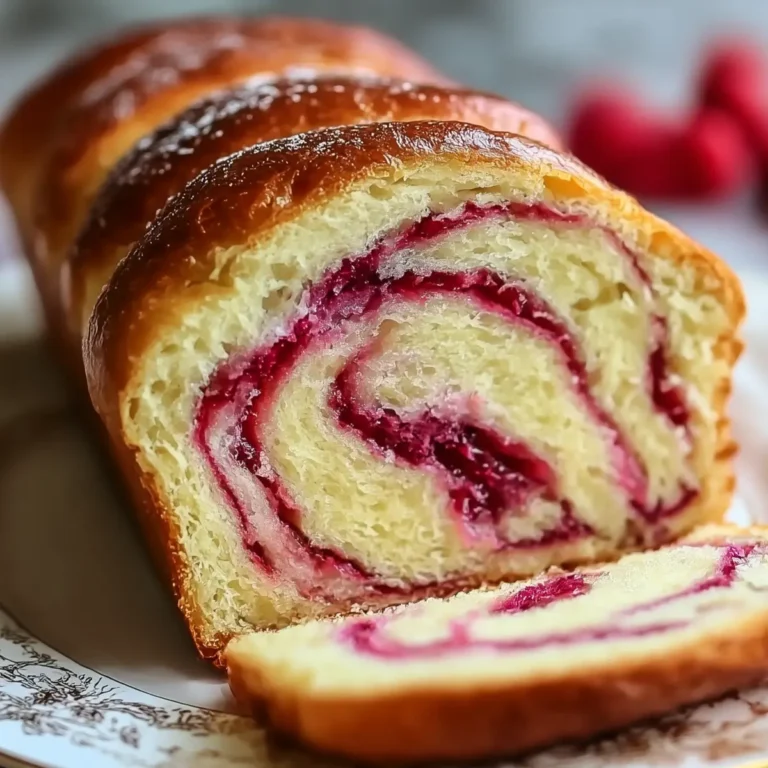 Raspberry Swirl Brioche Loaf
