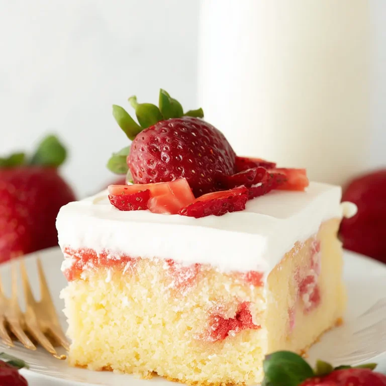 Strawberry Cheesecake Poke Cake