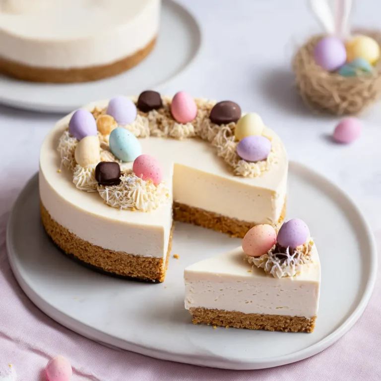 White Chocolate Mini Egg Easter Cheesecake