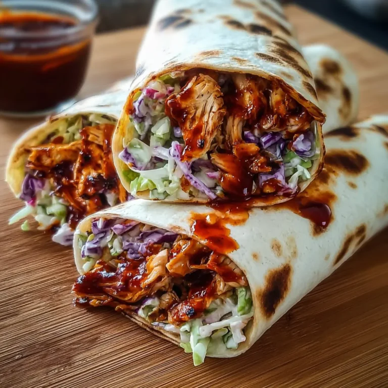 BBQ Chicken Coleslaw Wraps