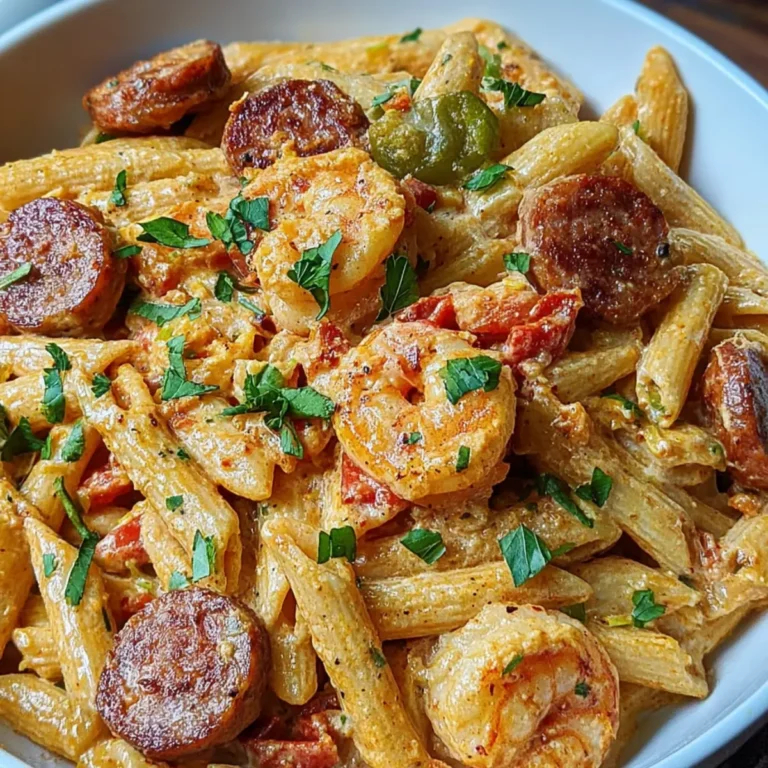 Creamy Cajun Shrimp Pasta with Sausage