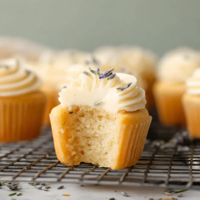 Lavender Cupcakes With Honey Buttercream