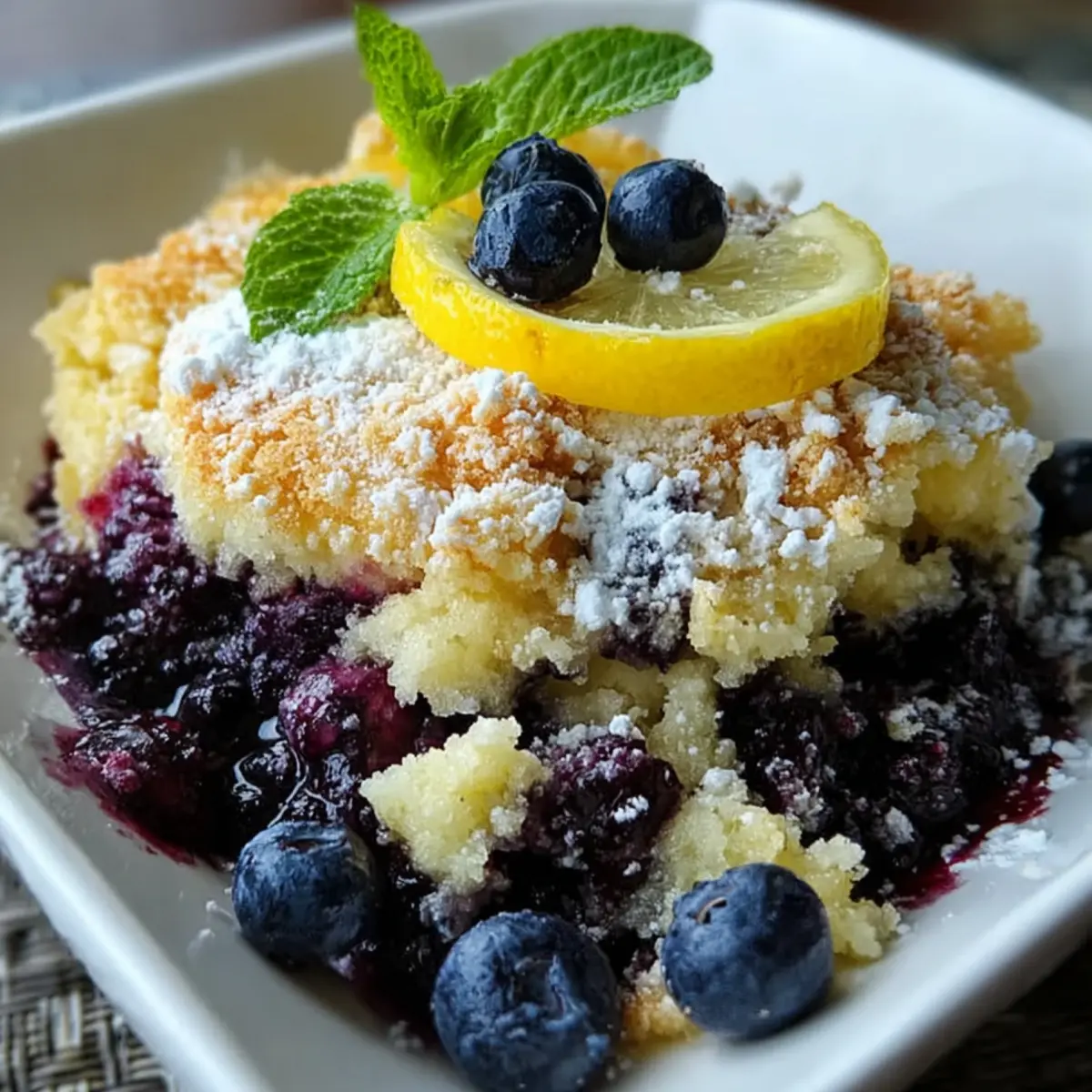 Lemon Blueberry Cheesecake Dump Cake