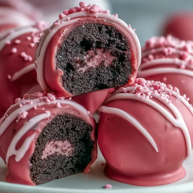 Oreo Truffle Balls with Pink Candy