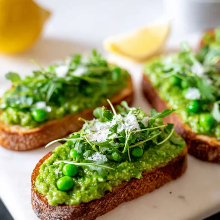 Pea Bruschetta